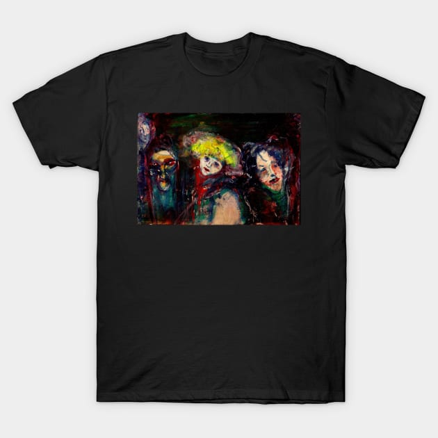 CARNIVAL NIGHT IN VENICE Venetian Masquerade Masks in Darkness T-Shirt by BulganLumini